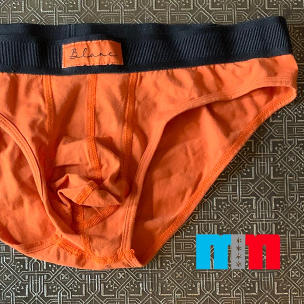 BLANC MENSWEAR ORANGE BRIEF (MED)